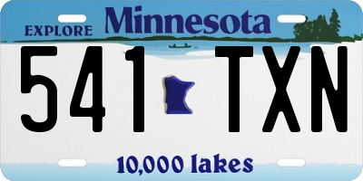 MN license plate 541TXN