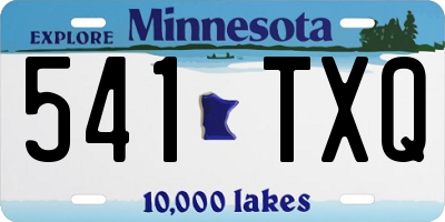MN license plate 541TXQ