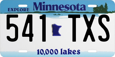 MN license plate 541TXS