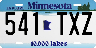 MN license plate 541TXZ