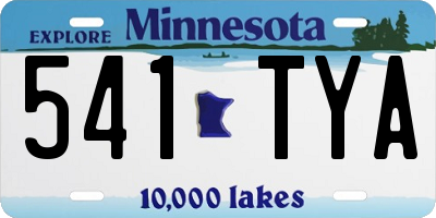 MN license plate 541TYA