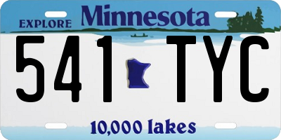 MN license plate 541TYC