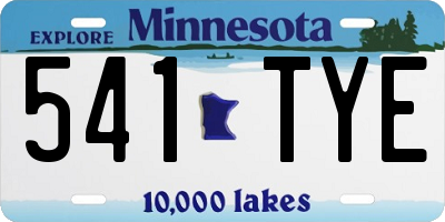 MN license plate 541TYE