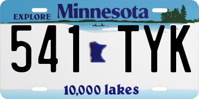 MN license plate 541TYK