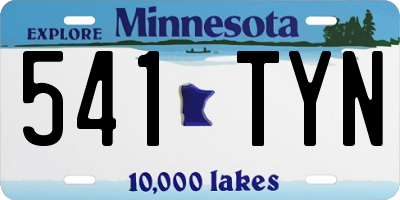 MN license plate 541TYN