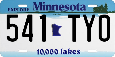 MN license plate 541TYO