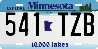 MN license plate 541TZB