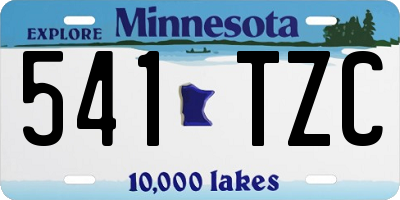 MN license plate 541TZC