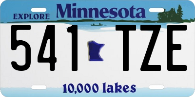 MN license plate 541TZE