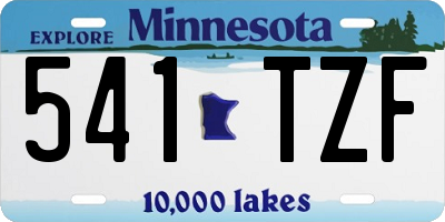 MN license plate 541TZF