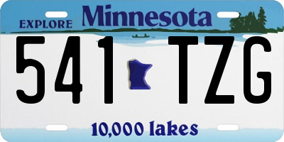 MN license plate 541TZG