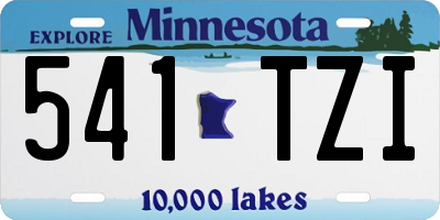 MN license plate 541TZI