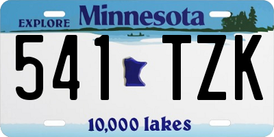 MN license plate 541TZK