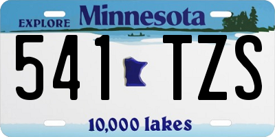 MN license plate 541TZS