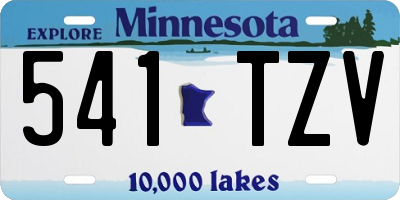 MN license plate 541TZV