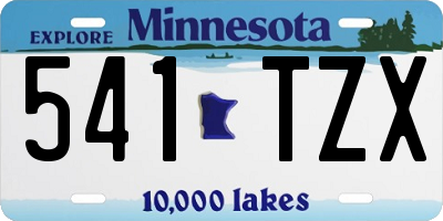 MN license plate 541TZX