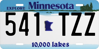 MN license plate 541TZZ