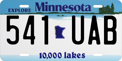 MN license plate 541UAB