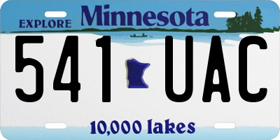 MN license plate 541UAC