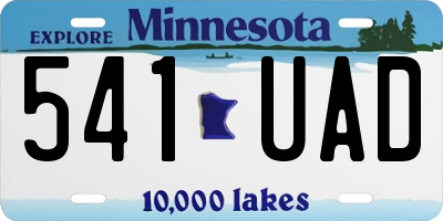 MN license plate 541UAD