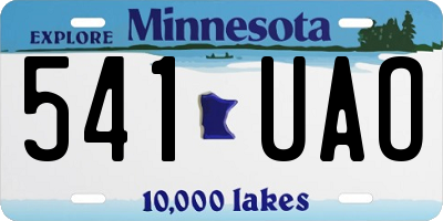 MN license plate 541UAO