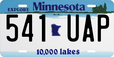 MN license plate 541UAP