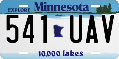 MN license plate 541UAV