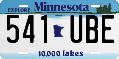 MN license plate 541UBE