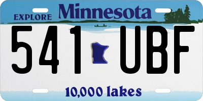MN license plate 541UBF