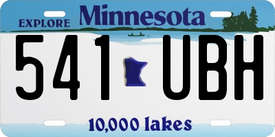 MN license plate 541UBH