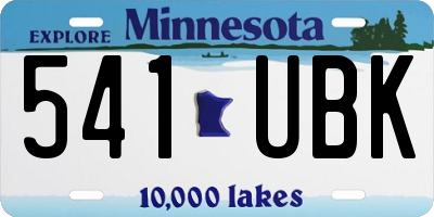 MN license plate 541UBK