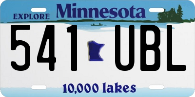 MN license plate 541UBL