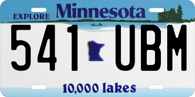 MN license plate 541UBM