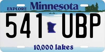 MN license plate 541UBP