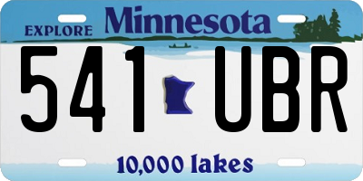 MN license plate 541UBR
