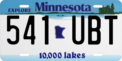 MN license plate 541UBT