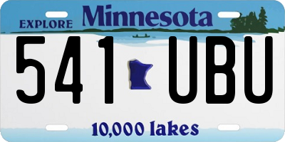MN license plate 541UBU