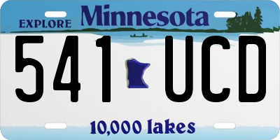 MN license plate 541UCD
