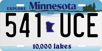 MN license plate 541UCE