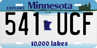 MN license plate 541UCF