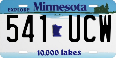 MN license plate 541UCW