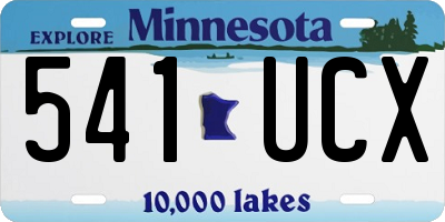 MN license plate 541UCX