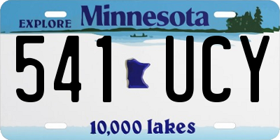 MN license plate 541UCY