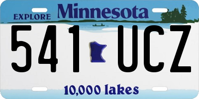 MN license plate 541UCZ