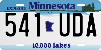 MN license plate 541UDA