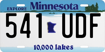 MN license plate 541UDF
