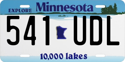 MN license plate 541UDL