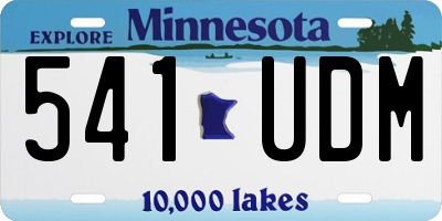 MN license plate 541UDM