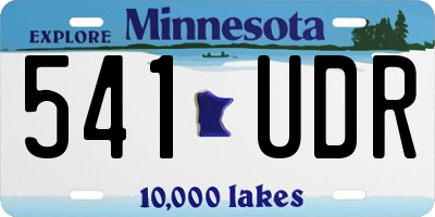 MN license plate 541UDR