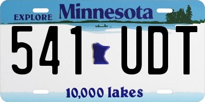 MN license plate 541UDT